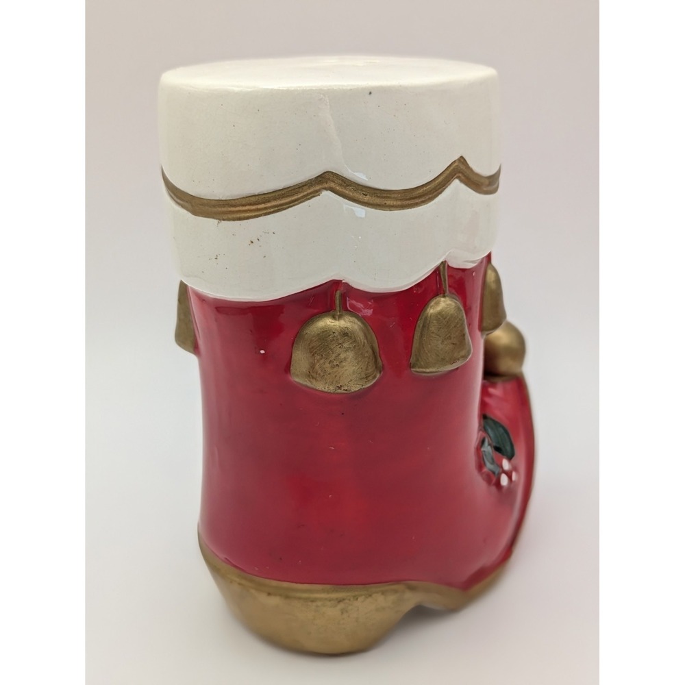 VTG Christmas Santa Elf Boot Salt & Pepper‎ 1960's Japan Mid Century Napco 4.5" - Picture 14 of 16